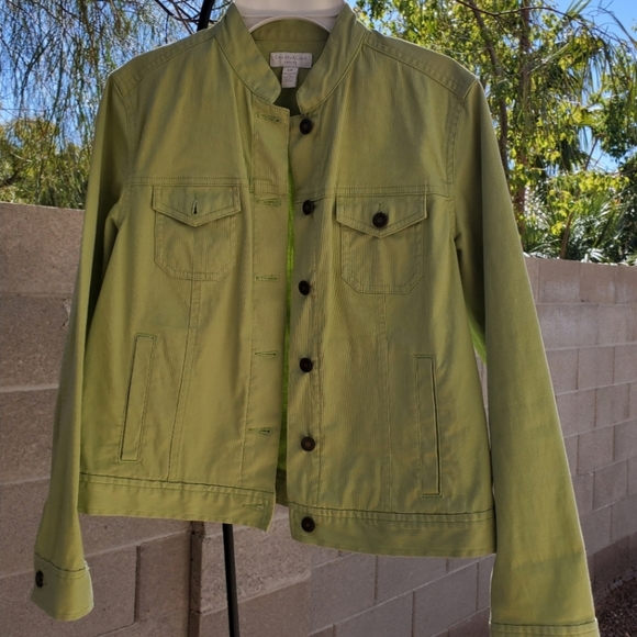 Charter Club Fine Corduroy Mint Green Light Jacket Blazer Sz Petite Sz 2-4 - Picture 4 of 12